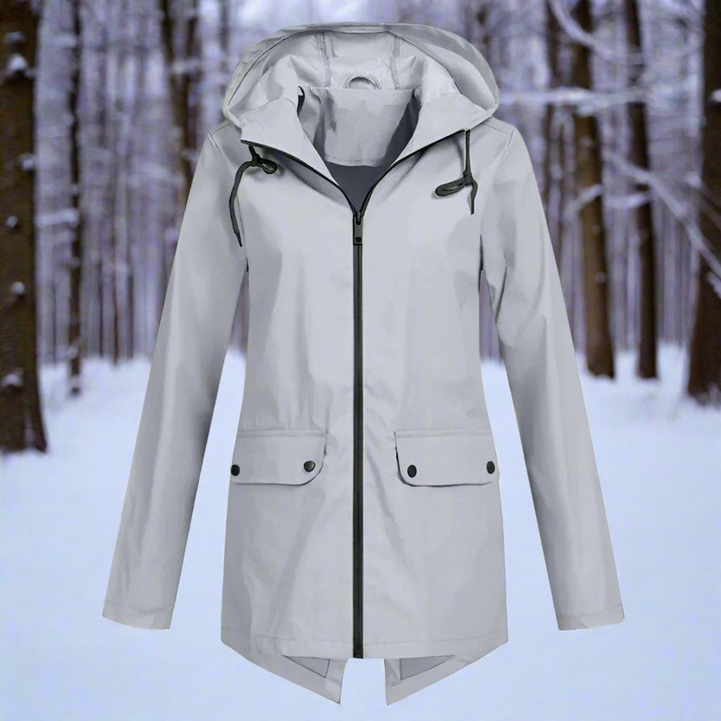 Grace™ | Parka impermeable larga con capucha