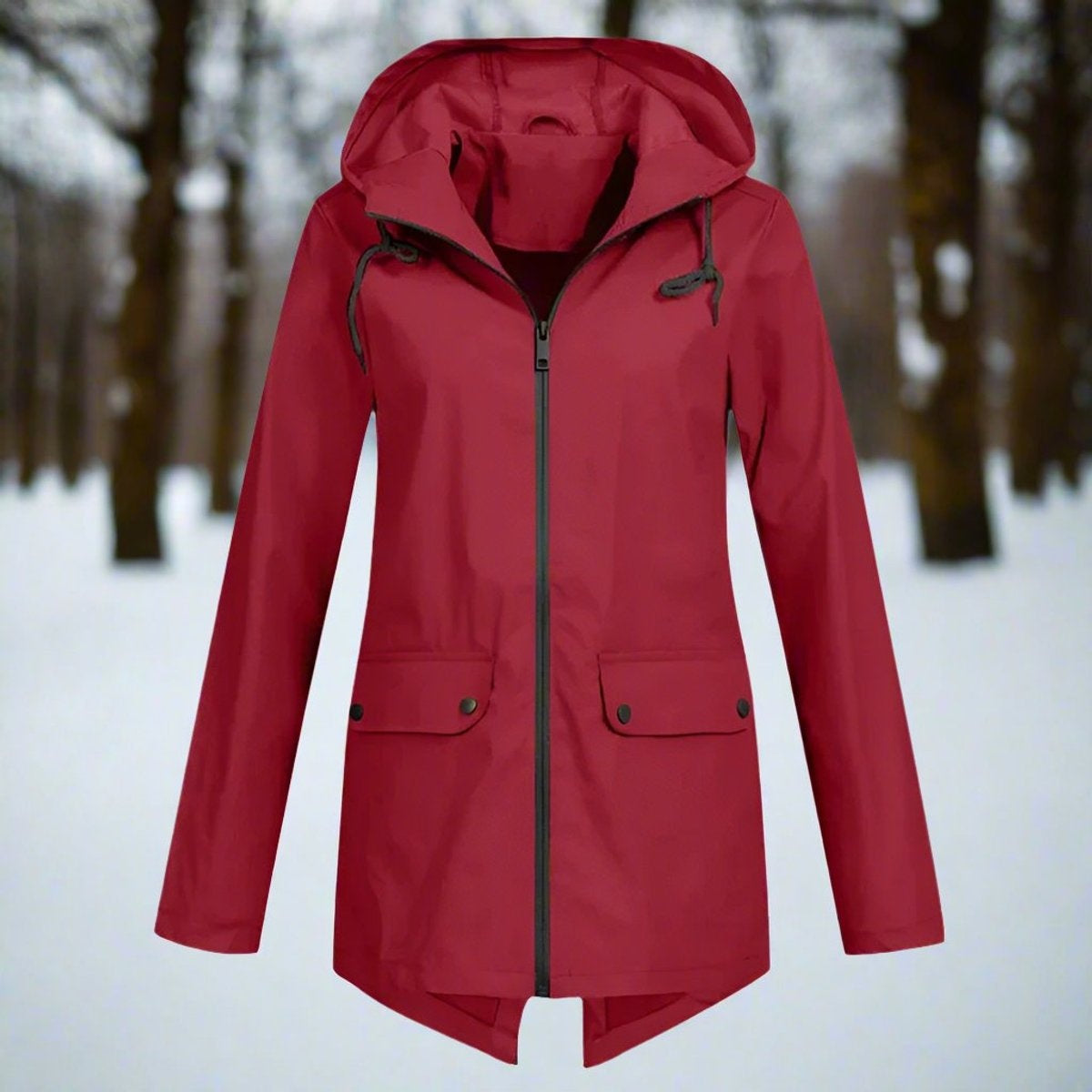Grace™ | Parka impermeable larga con capucha
