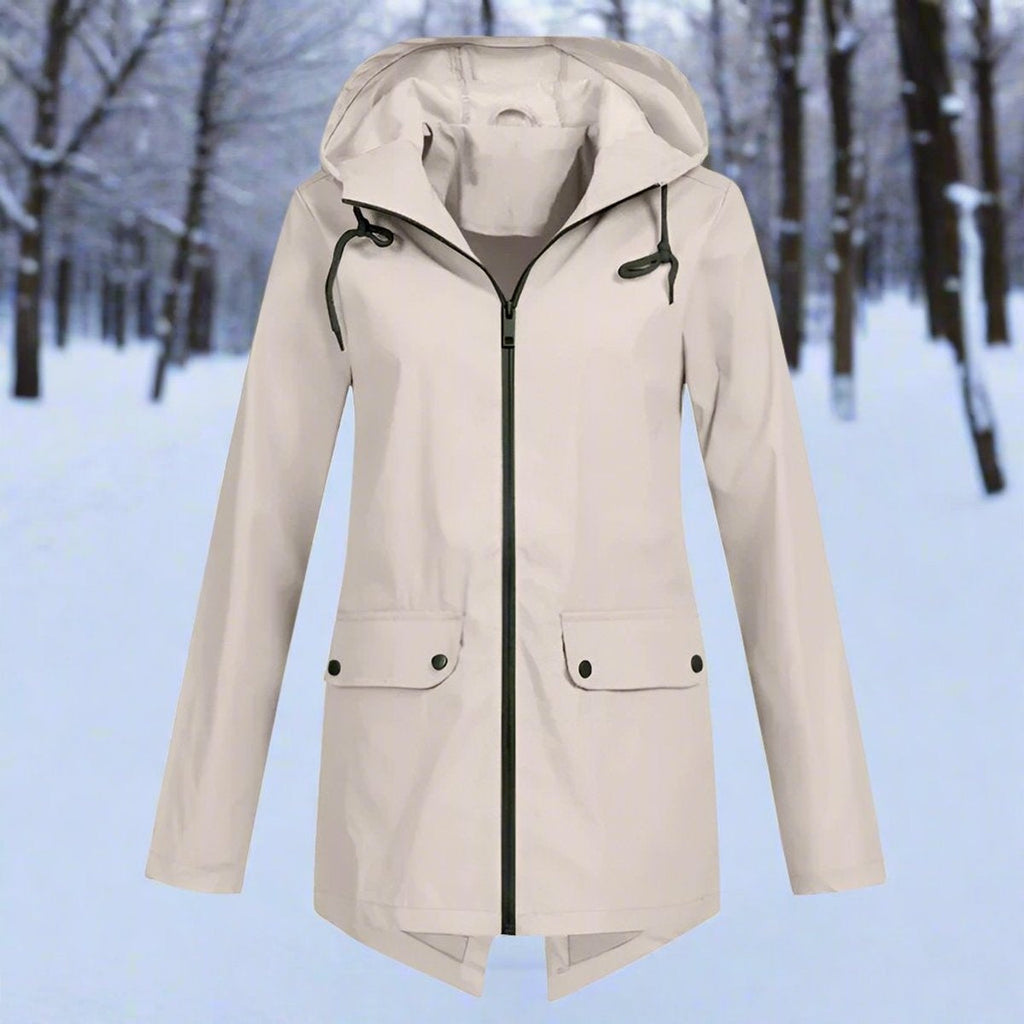 Grace™ | Parka impermeable larga con capucha