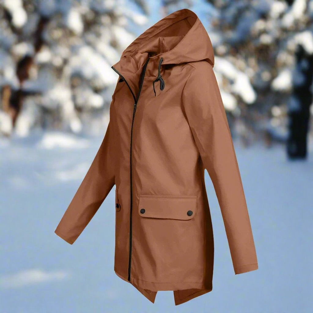 Grace™ | Parka impermeable larga con capucha