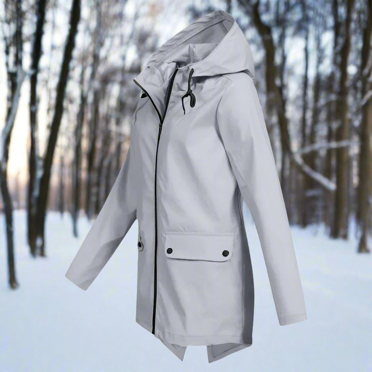 Grace™ | Parka impermeable larga con capucha