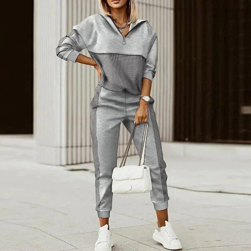 Vivian™ | Chándal estampado con sudadera de cremallera y jogger