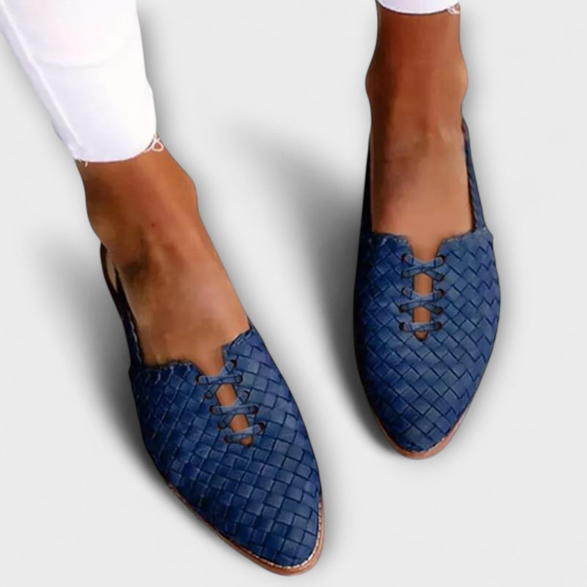 Maya™ | Mocasines planos trenzados de punta fina