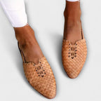 Maya™ | Mocasines planos trenzados de punta fina