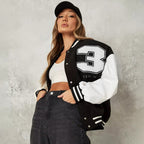 Elena™ | Chaqueta varsity oversize con bordados