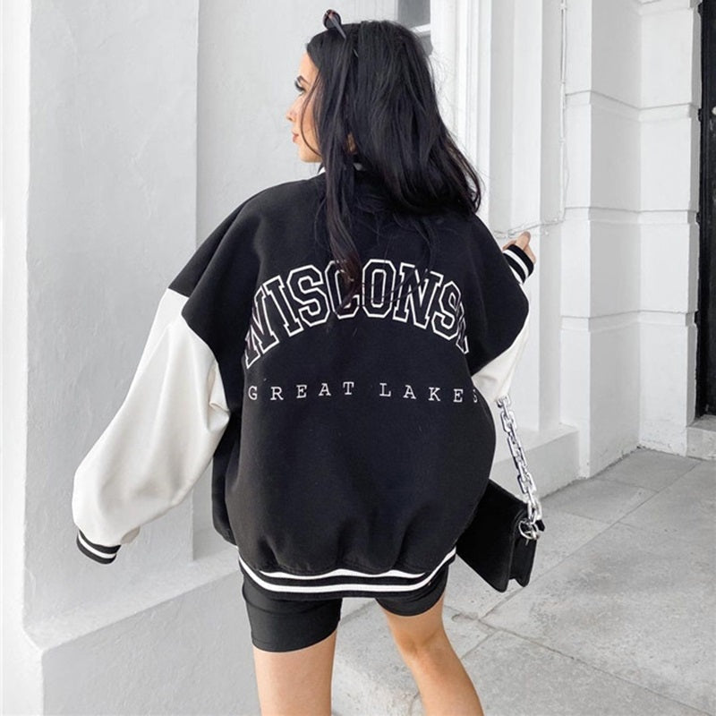 Elena™ | Chaqueta varsity oversize con bordados