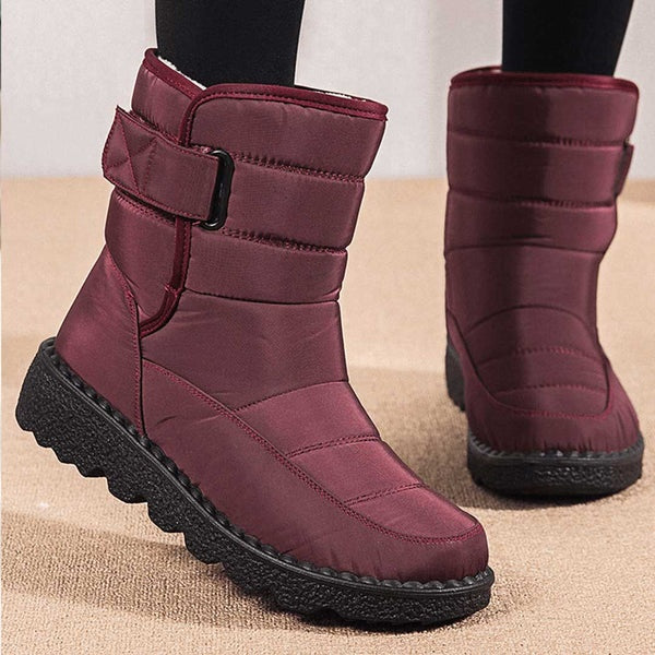 Gemma™ | Botas impermeables planas con forro cálido y velcro