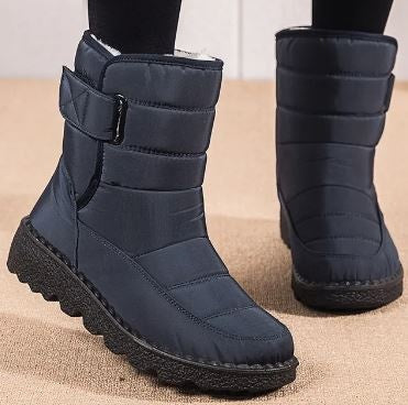 Gemma™ | Botas impermeables planas con forro cálido y velcro