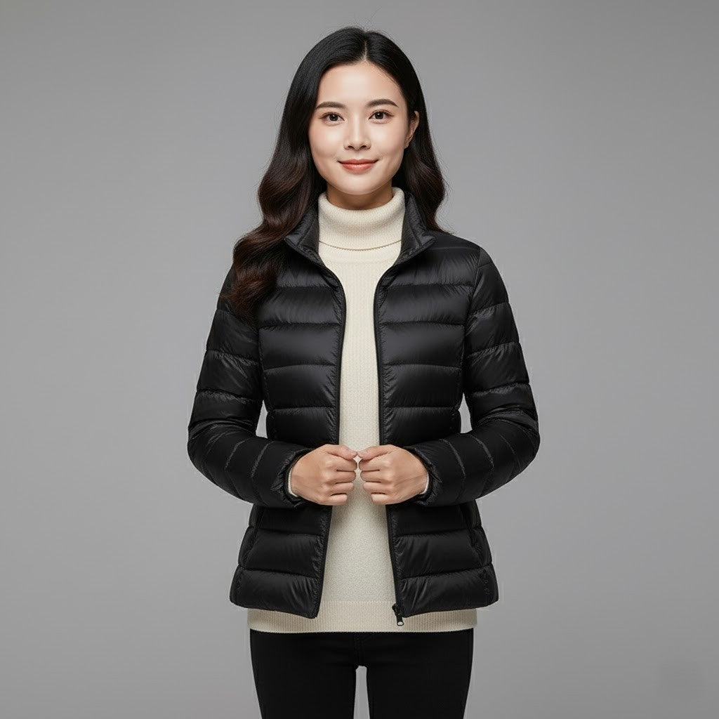 Josie™ | Chaqueta acolchada corta de cuello alto