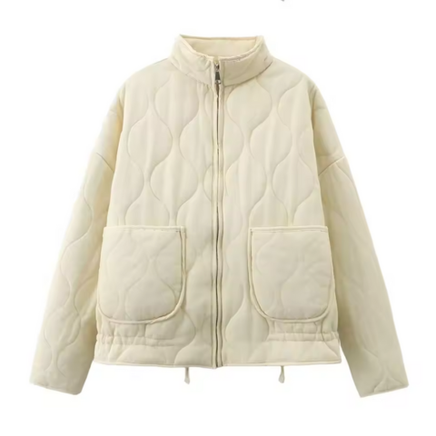 Bella™ | Cazadora bomber acolchada con cuello alto y cremallera