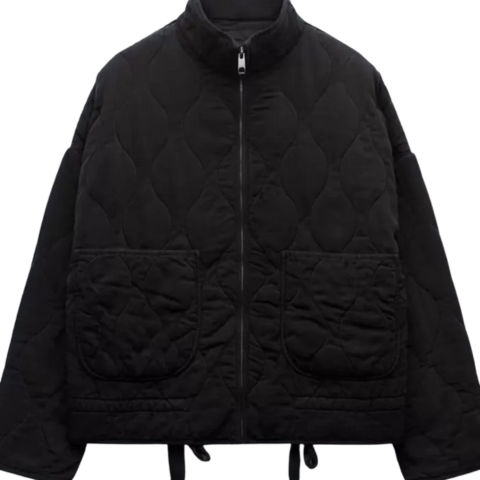Bella™ | Cazadora bomber acolchada con cuello alto y cremallera