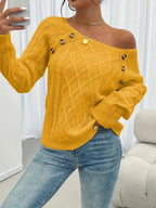 Isabella™ | Jersey fino de punto con botones en el hombro