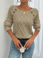 Isabella™ | Jersey fino de punto con botones en el hombro