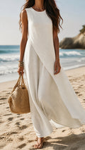 Naomi™ | Vestido de novia largo y sencillo sin mangas