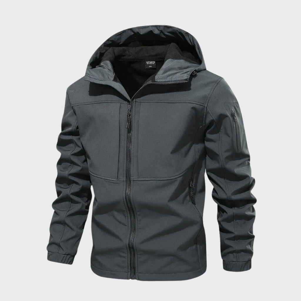 Caleb™ | Anorak softshell con capucha y bolsillos con cremallera