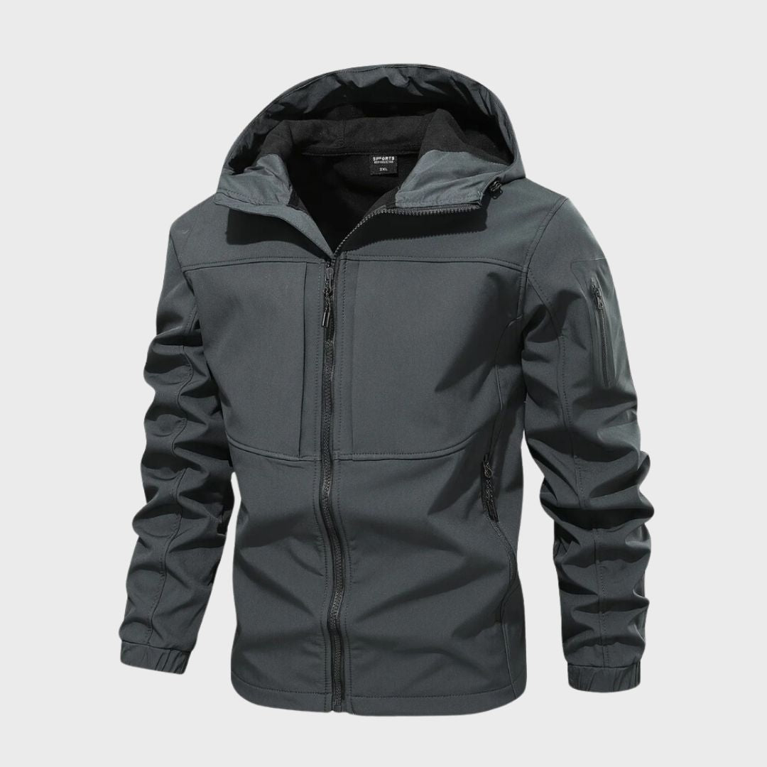 Caleb™ | Anorak softshell con capucha y bolsillos con cremallera