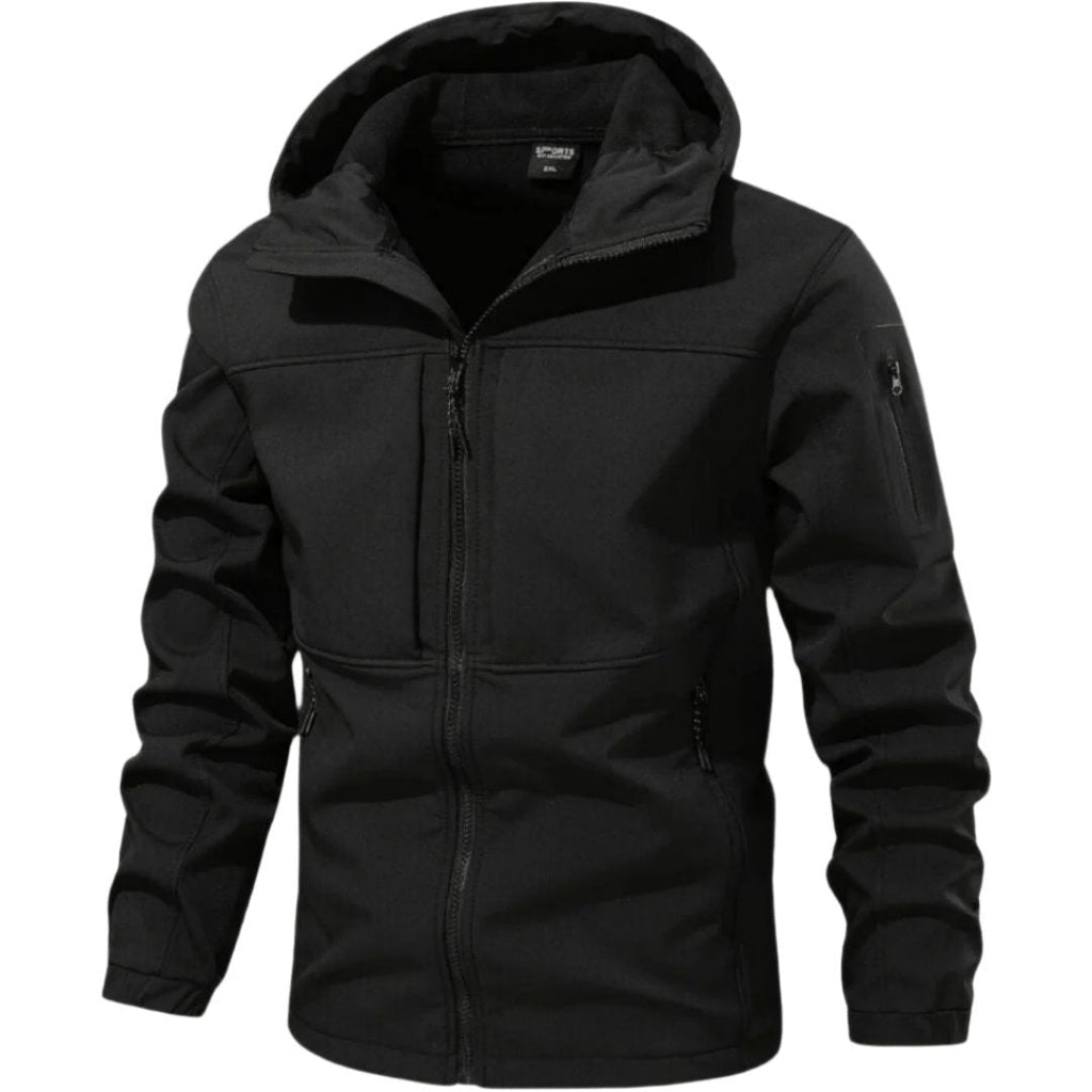 Caleb™ | Anorak softshell con capucha y bolsillos con cremallera