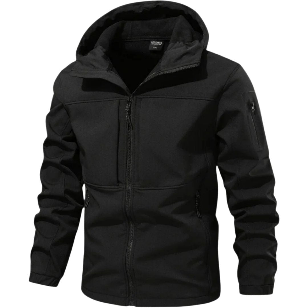 Caleb™ | Anorak softshell con capucha y bolsillos con cremallera