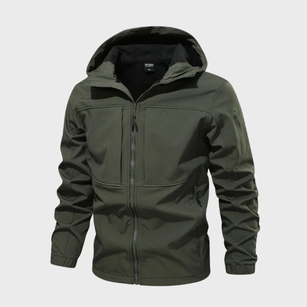 Caleb™ | Anorak softshell con capucha y bolsillos con cremallera