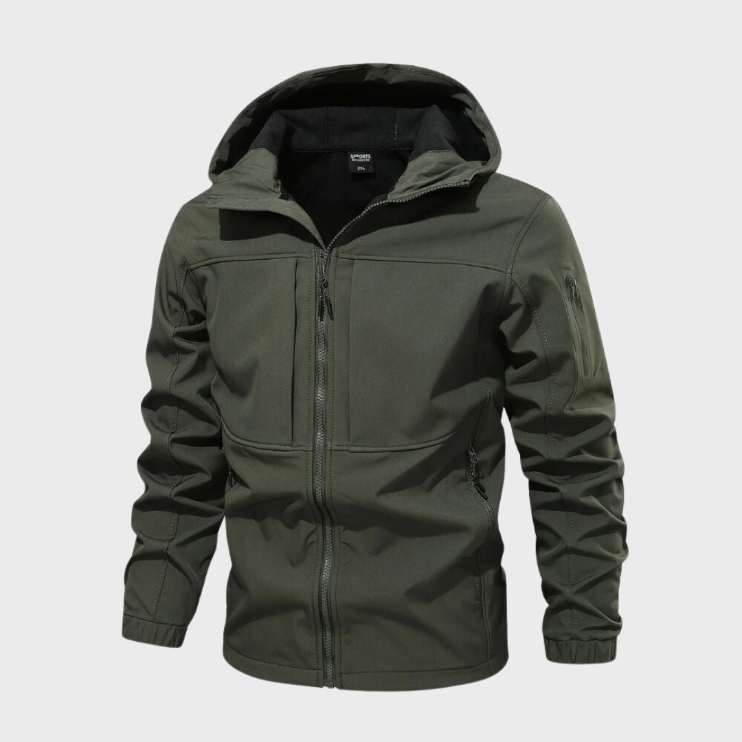 Caleb™ | Anorak softshell con capucha y bolsillos con cremallera