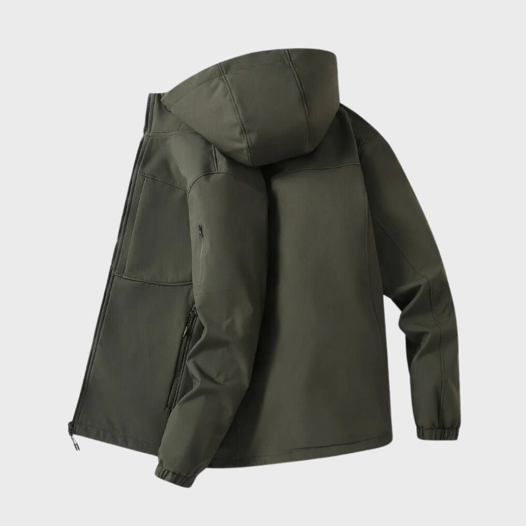 Caleb™ | Anorak softshell con capucha y bolsillos con cremallera