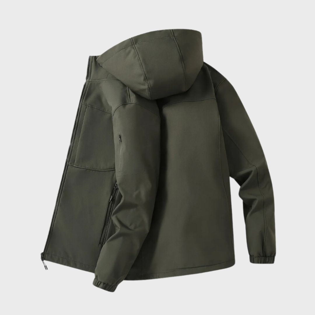 Caleb™ | Anorak softshell con capucha y bolsillos con cremallera
