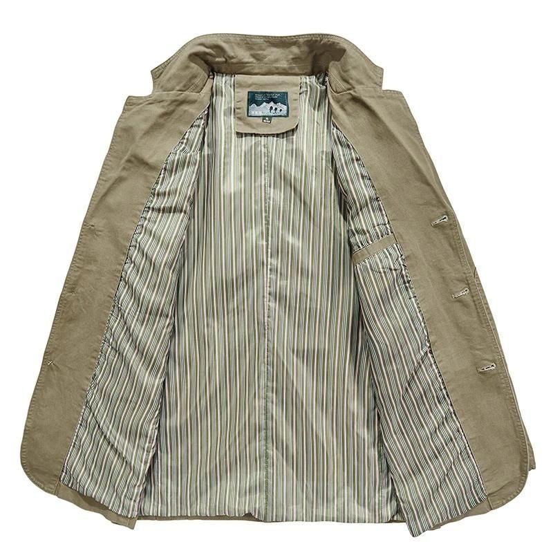 Victor™ | Americana de algodón con solapa y tres botones