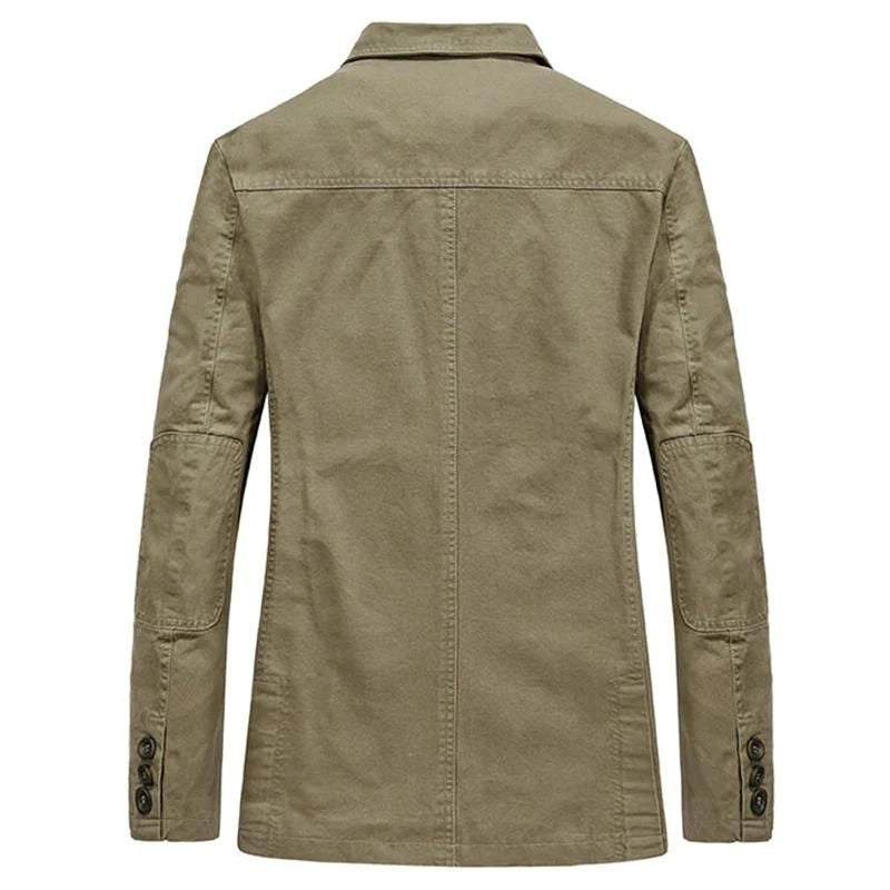 Victor™ | Americana de algodón con solapa y tres botones