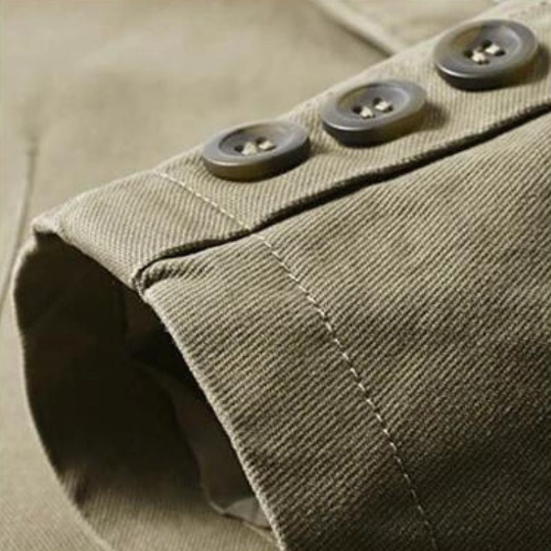 Victor™ | Americana de algodón con solapa y tres botones
