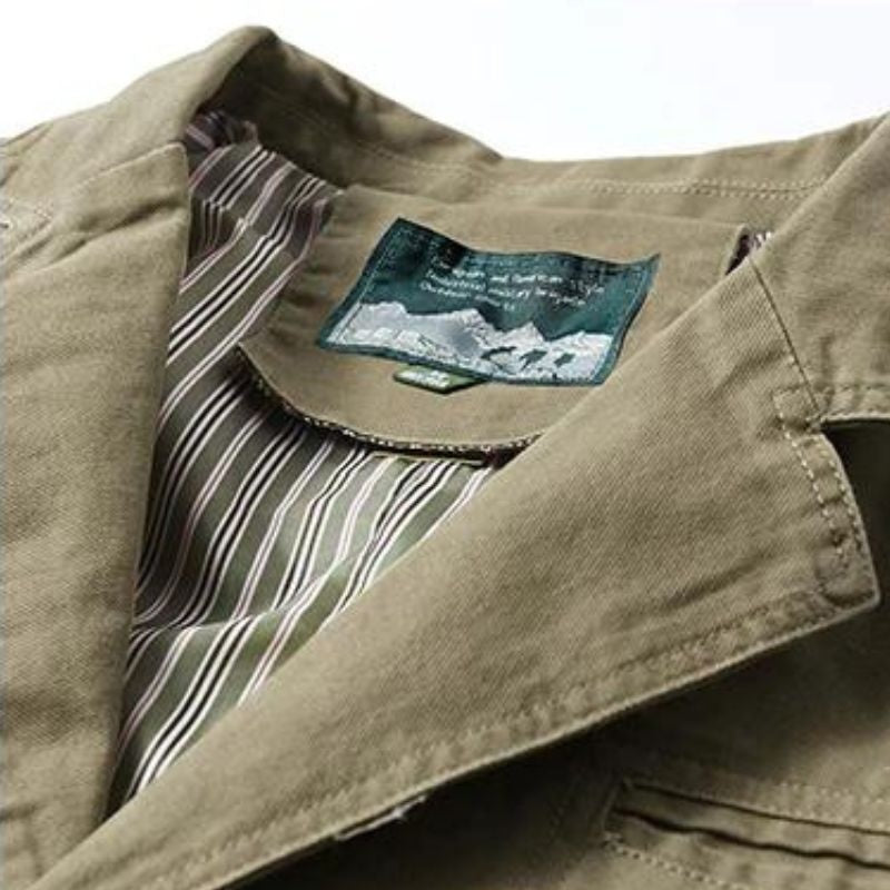 Victor™ | Americana de algodón con solapa y tres botones