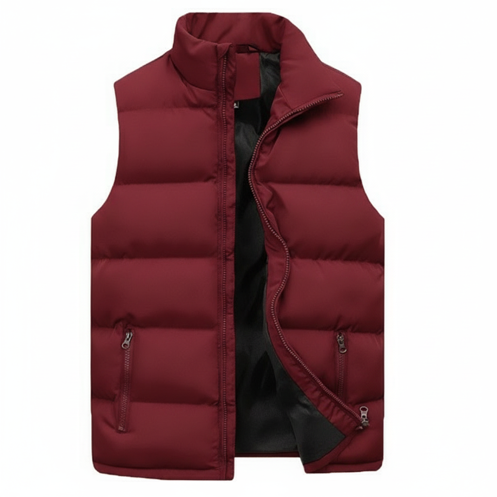 Oliver™ | Chaleco acolchado sin mangas de hombre con cremallera