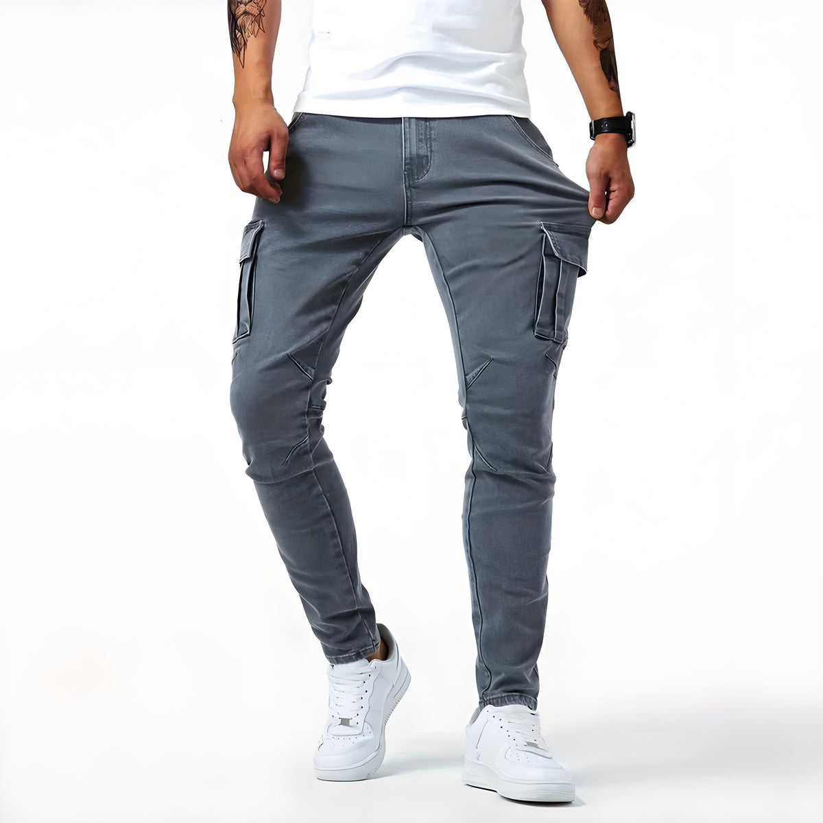 Weston™ | Pantalón cargo slim fit con múltiples bolsillos