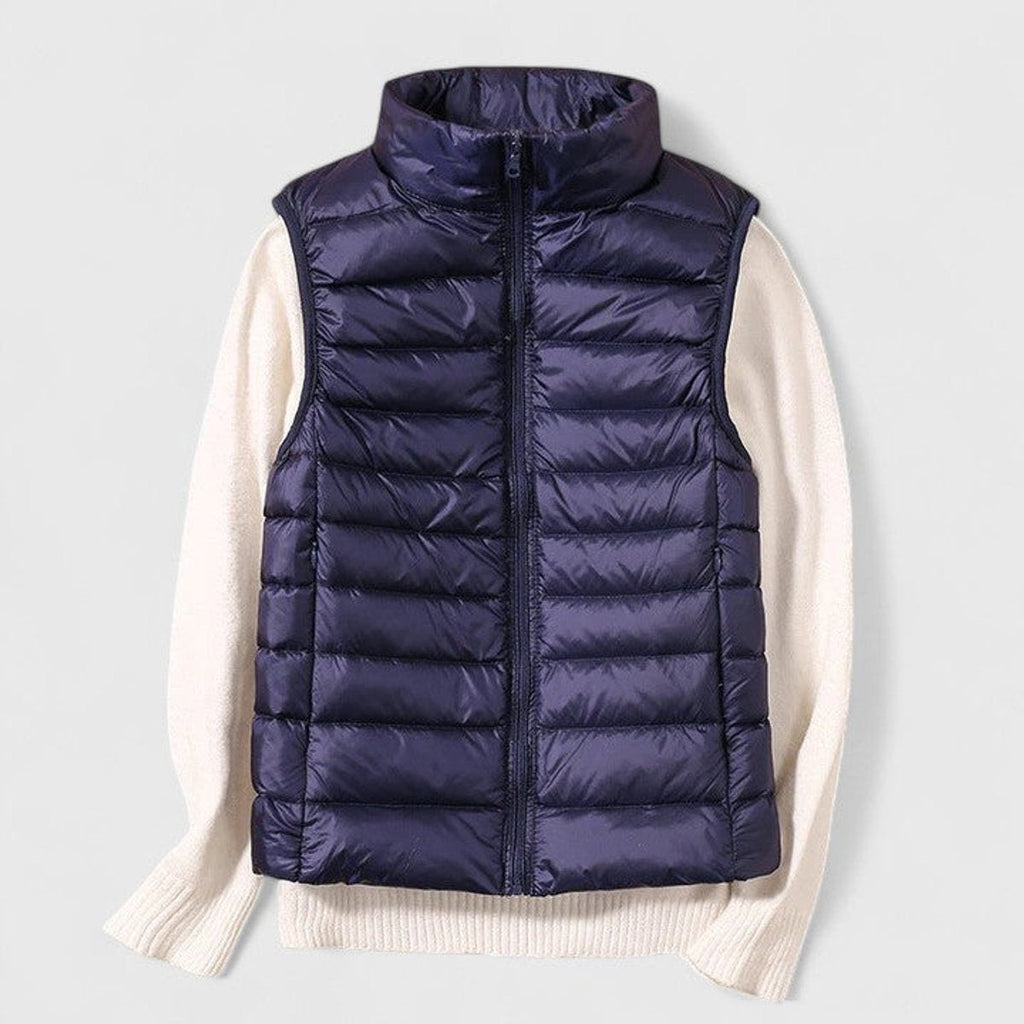 Cecilia™ | Chaleco acolchado ligero con cuello alto y cremallera