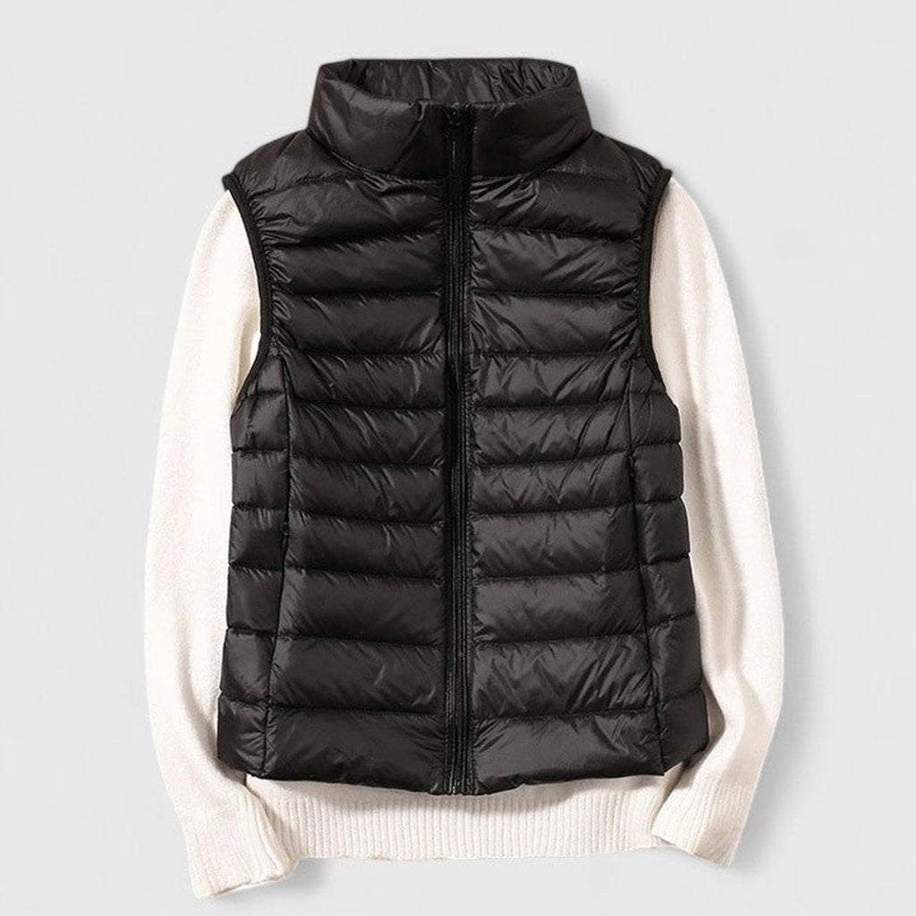 Cecilia™ | Chaleco acolchado ligero con cuello alto y cremallera