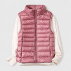 Cecilia™ | Chaleco acolchado ligero con cuello alto y cremallera