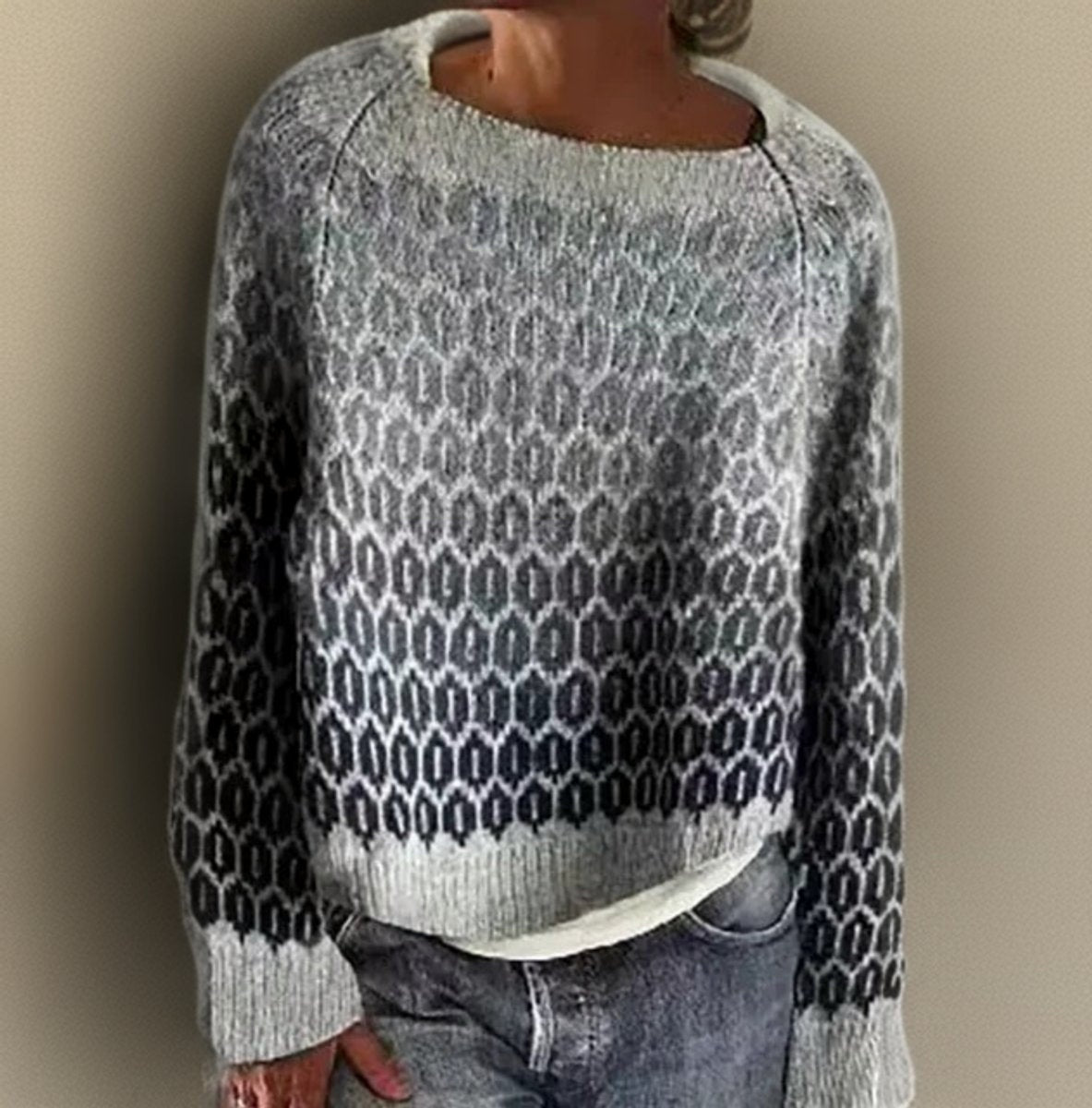 Lily™ | Jersey de lana con estampado nórdico