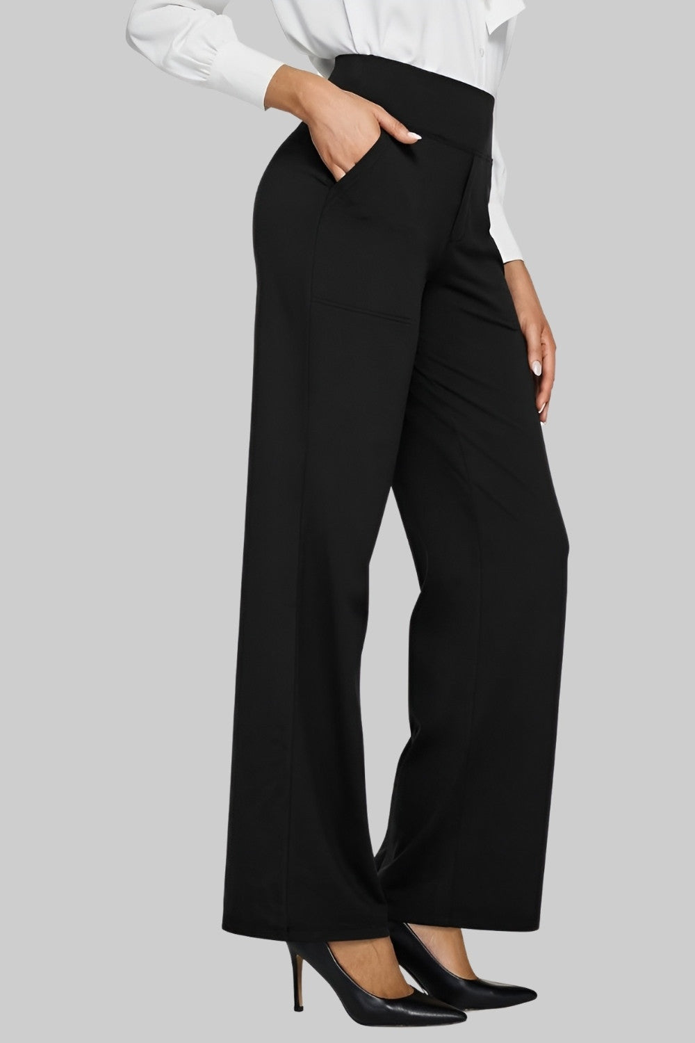 Hope™ | Pantalón de punto de pierna ancha y tiro alto