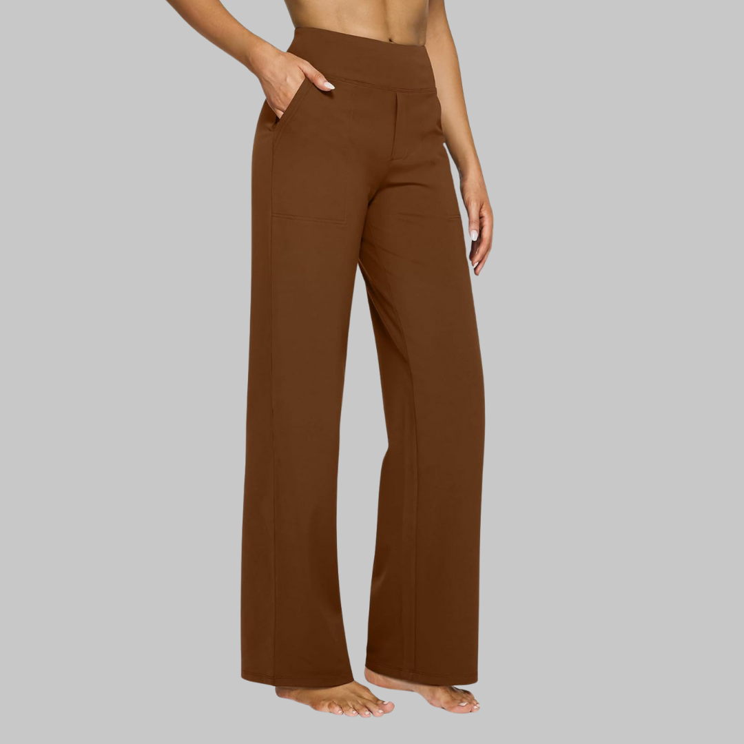 Hope™ | Pantalón de punto de pierna ancha y tiro alto