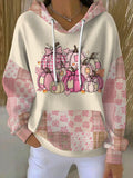 Michelle™ | Sudadera con capucha de mujer con calabazas patchwork