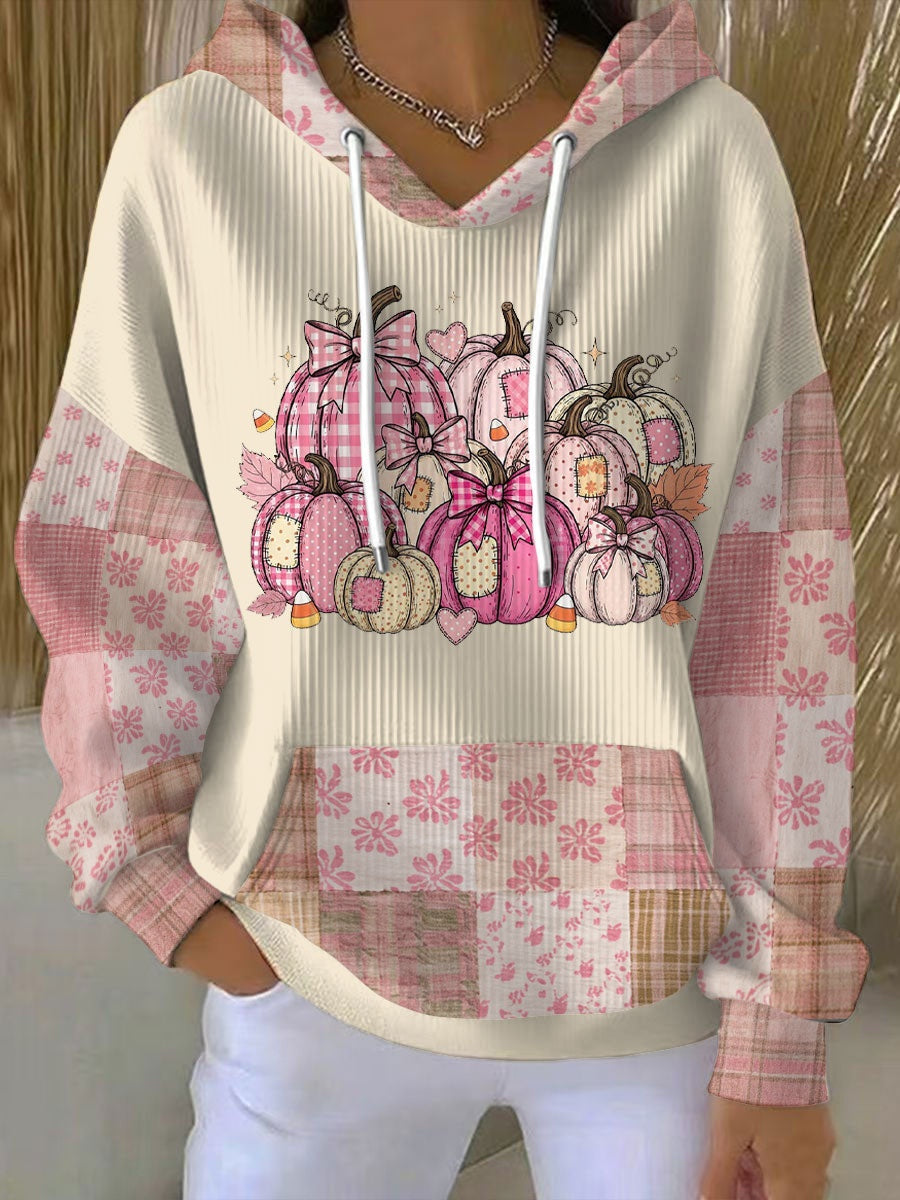 Michelle™ | Sudadera con capucha de mujer con calabazas patchwork