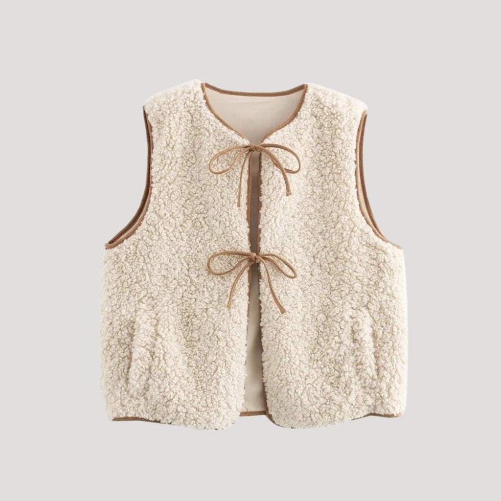 Madison™ | Chaleco sherpa con lazos delanteros