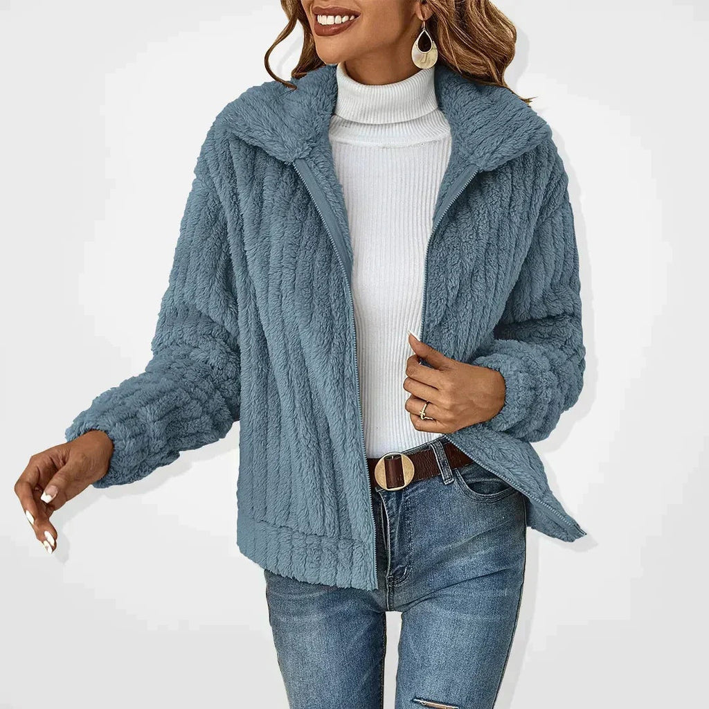 Lucy™ | Chaqueta polar con cremallera y cuello solapa