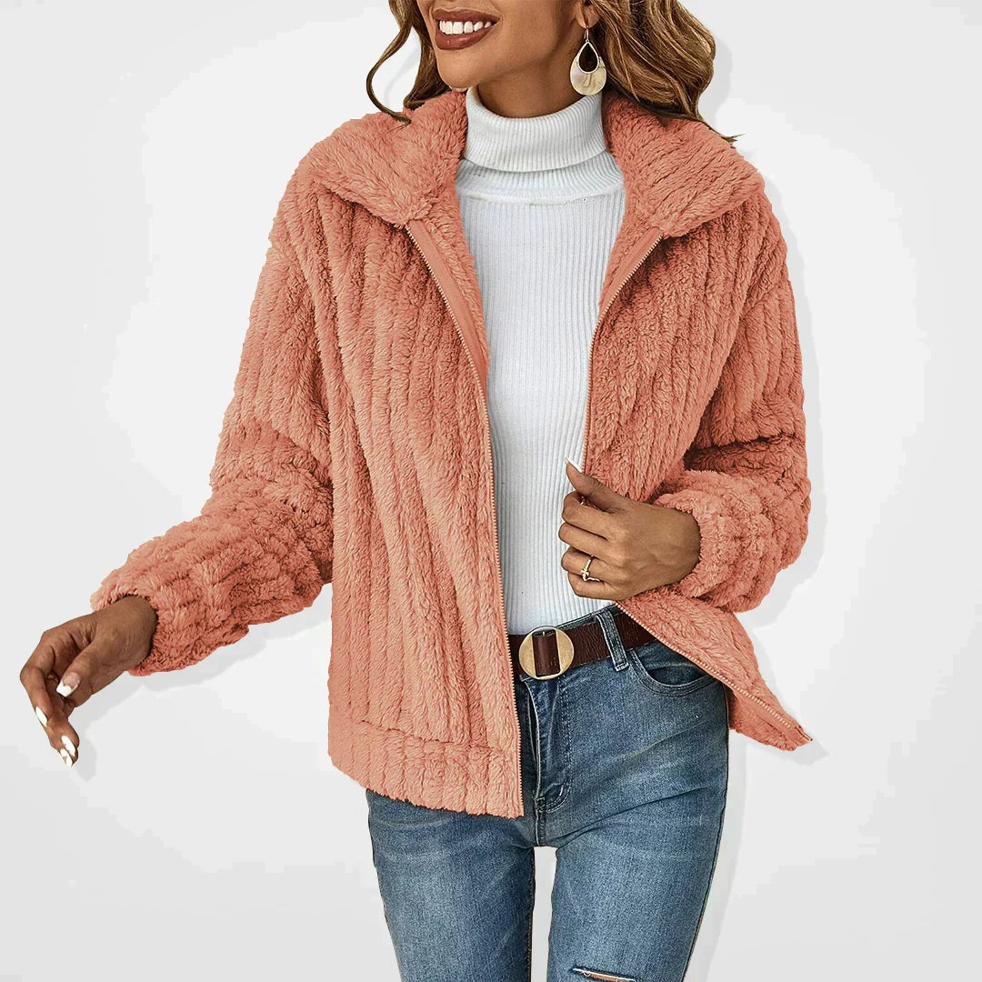Lucy™ | Chaqueta polar con cremallera y cuello solapa