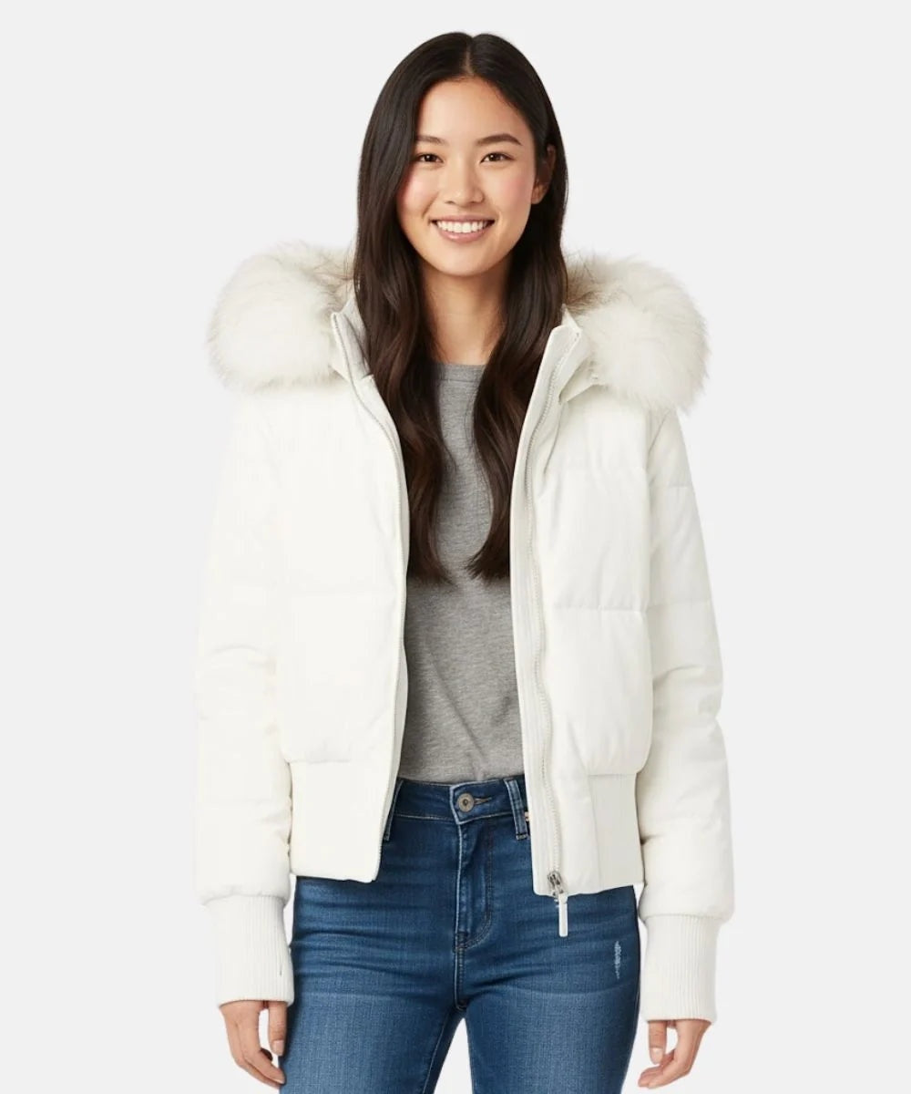 Ashley™ | Chaqueta acolchada con capucha de pelo sintético