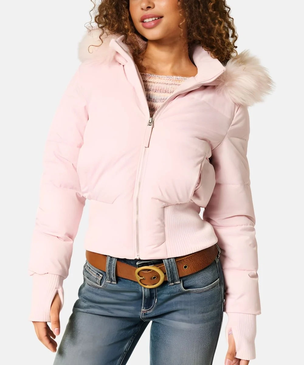 Ashley™ | Chaqueta acolchada con capucha de pelo sintético