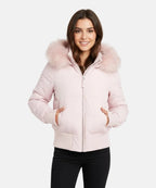 Ashley™ | Chaqueta acolchada con capucha de pelo sintético