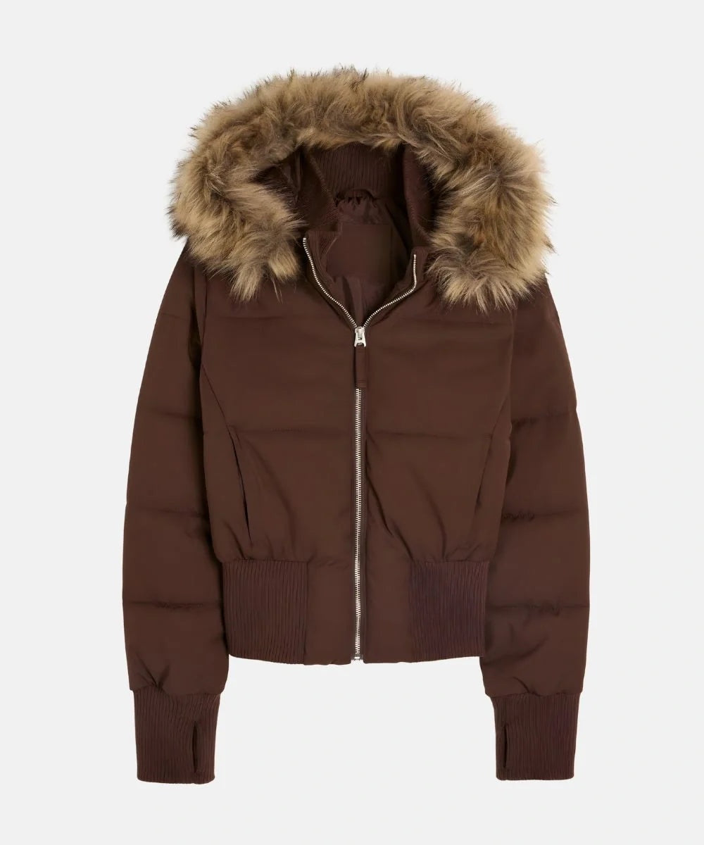 Ashley™ | Chaqueta acolchada con capucha de pelo sintético