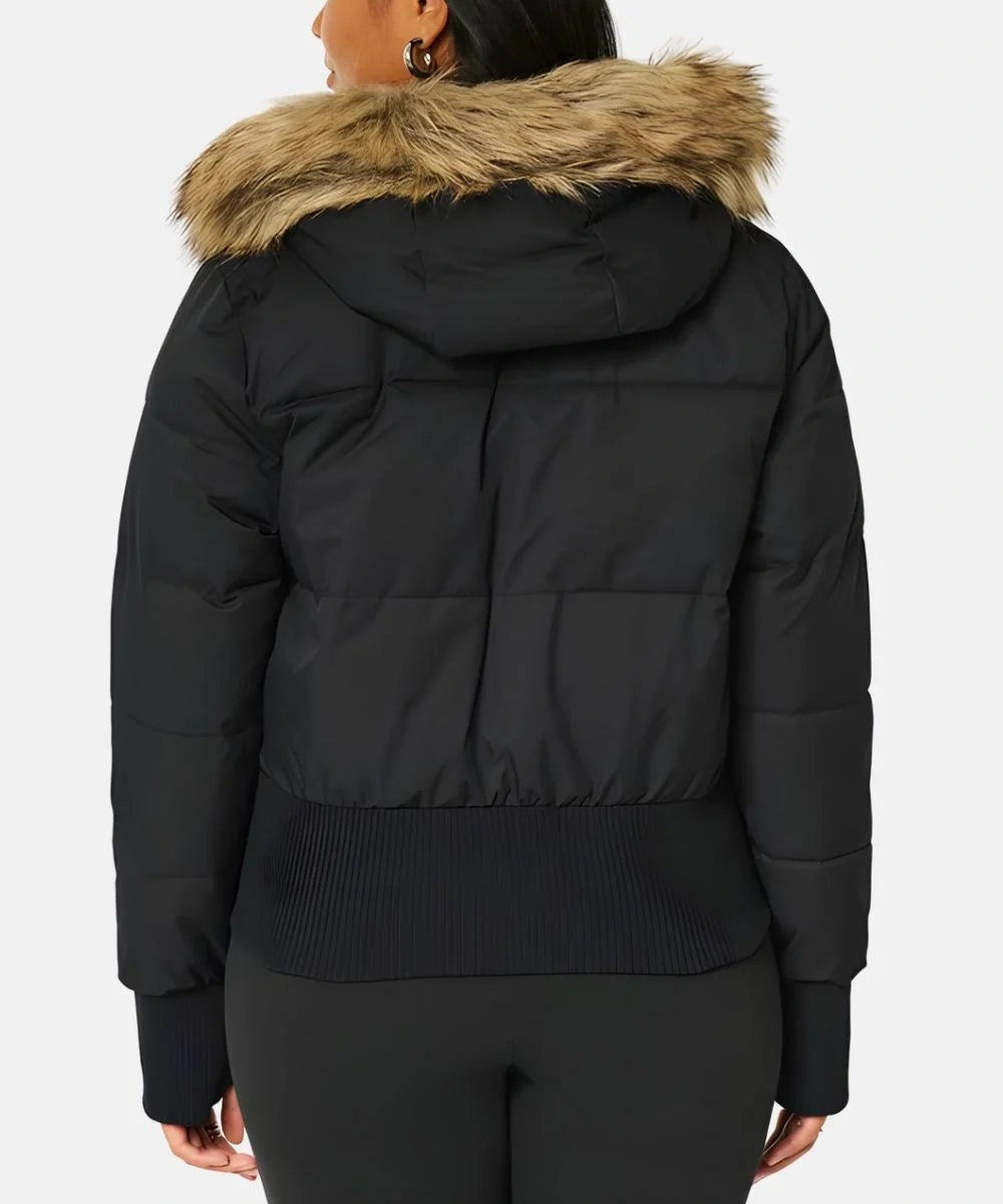 Ashley™ | Chaqueta acolchada con capucha de pelo sintético