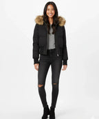 Ashley™ | Chaqueta acolchada con capucha de pelo sintético