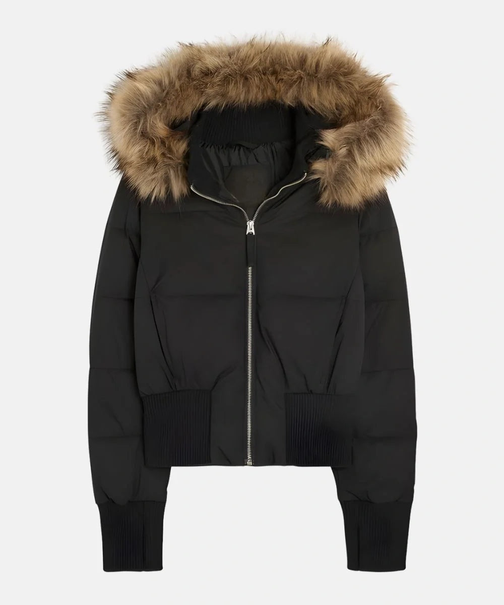Ashley™ | Chaqueta acolchada con capucha de pelo sintético